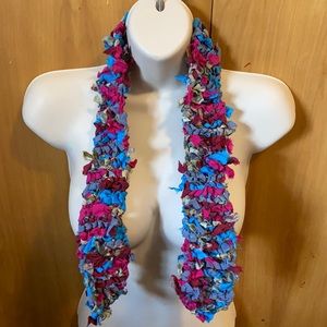Hand knit 100% silk scarf